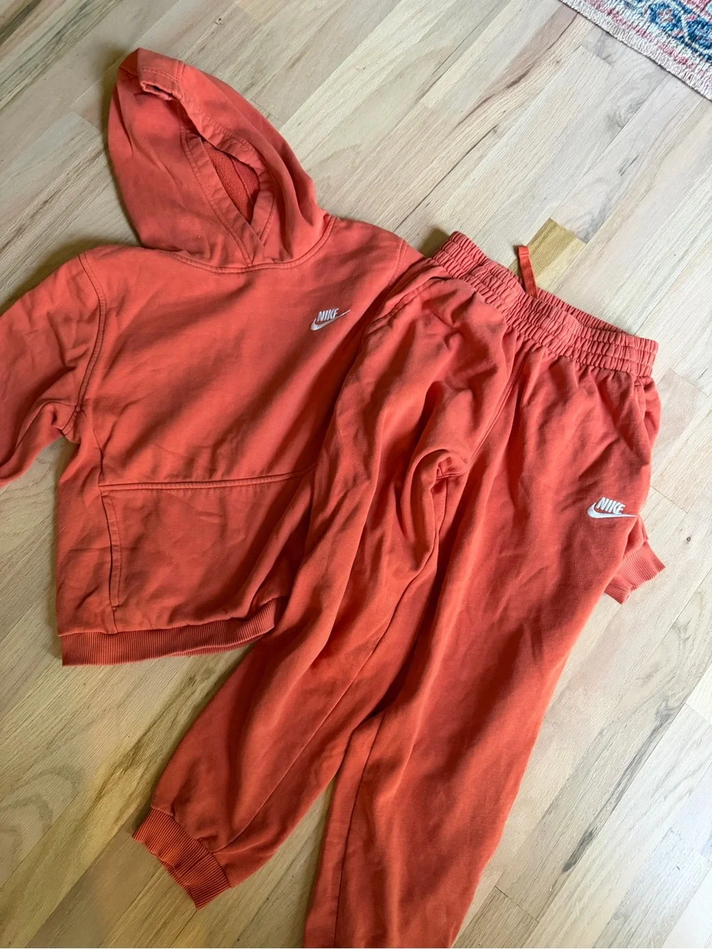 Nike Kids Orange-Red Jogger Sweatpants